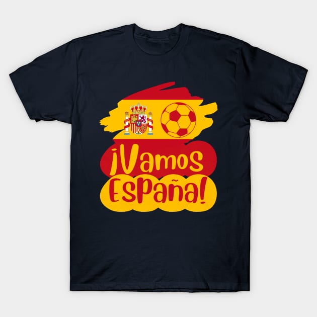 Vamos Espana World Cup Qatar 2022 T-Shirt by Ashley-Bee